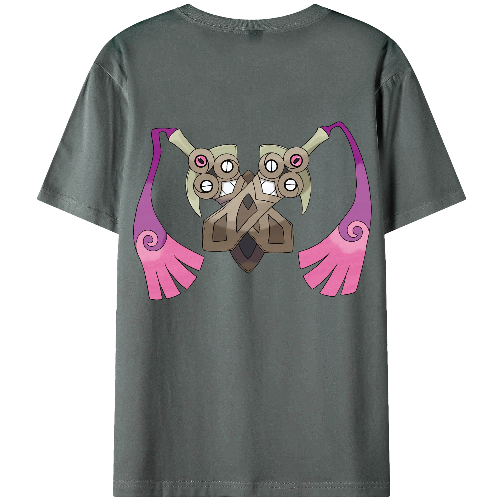 （画像用） ポケットモンスター Pokémon 綿100％ メンズ半袖Tシャツ（バックプリント） 通気性